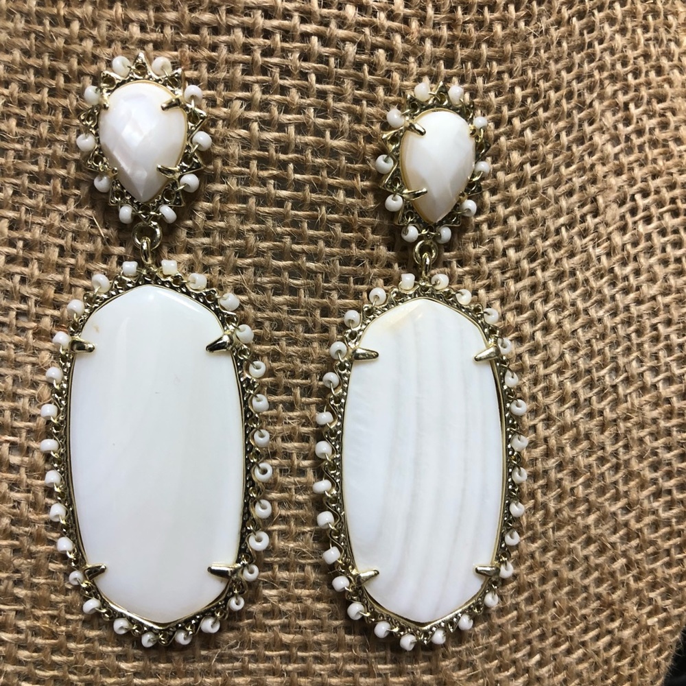 Kendra Scott Parson White Earrings